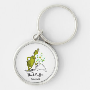 Porte-clés Grinch Besoin de café drôle