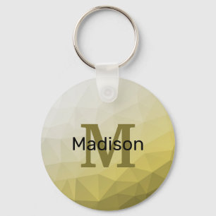 Porte-clés Gris jaune ombre Mesh Motif Monogramme