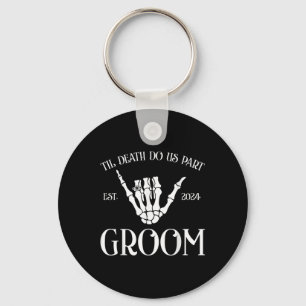 Porte-clés Groom Bride Jusqu'À La Mort Do Us Party Est 2024 H