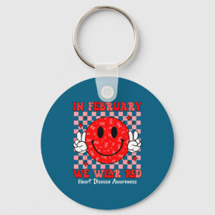 Porte-clés Groovy En Février Nous Portons Du Rouge Pour La Ma