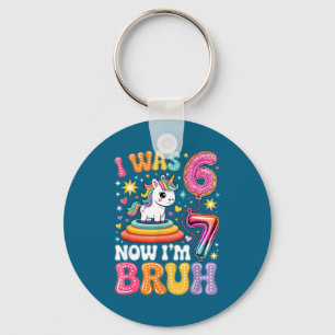 Porte-clés Groovy j'avais 6 ans maintenant j'ai 7 ans drôle 6