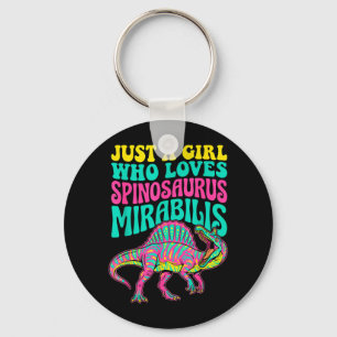 Porte-clés Groovy une fille qui aime Spinosaurus Mirabilis