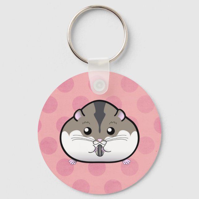 Porte-clés Gros Hamster Russe nain (Recto)