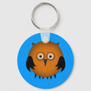 Porte-clés Gros Hibou Orange