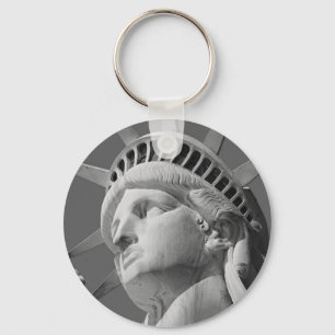 Porte-clés Gros plan noir et blanc Statue de la Liberté