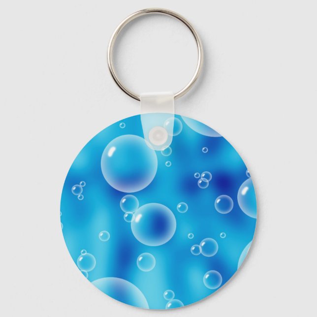 Porte-clés Grosses bulles bleues rebondissantes (Recto)