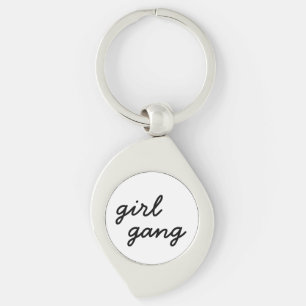Porte-clés groupe de filles mignon script féministe moderne p