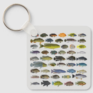 Porte-clés Groupe de poissons Cichlid