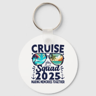 Porte-clés Groupe de voyage en croisière Squad 2025 pour les