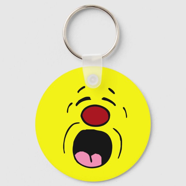 Porte-clés Grumpey à visage rayonnant (Recto)