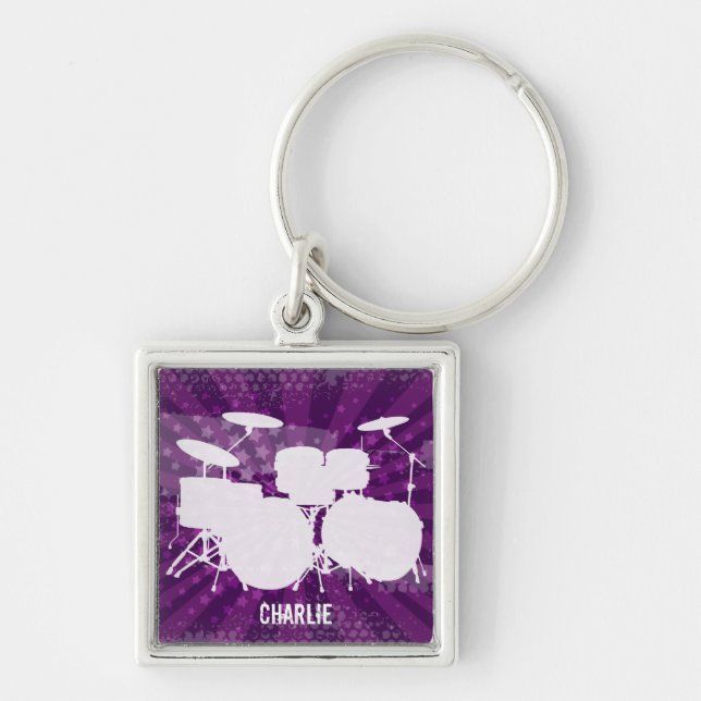 Porte-clés Grunge Drums Purple Burple Porte - clé (Devant)