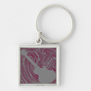 Porte-clés Grunge Guitare Porte - clé, Rose