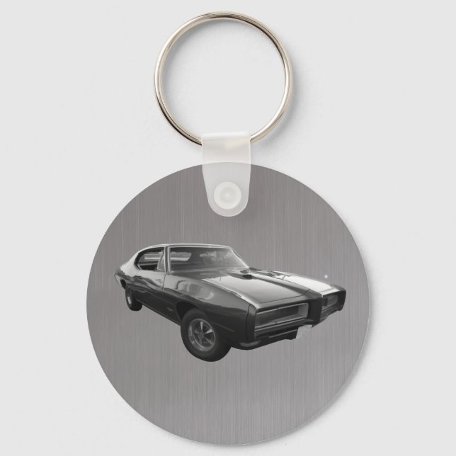 Porte-clés GTO en 1968 acier brossé (Recto)