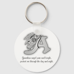 Porte-clés Guardian Angel Letter A