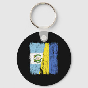 Porte-clés Guatemala Ukraine Drapeau en berne guatémaltèque u