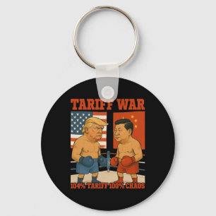 Porte-clés Guerre Tarifaire Drôle Trump Vs Xi Jinping Boxing
