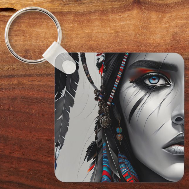 Porte-clés Guerrier tribal (Recto)