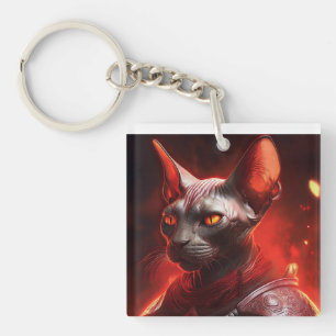 Porte-clés Guerrière Chat Sphinx D'une Autre Galaxie