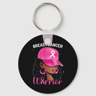 Porte-clés Guerrière du cancer femme noire sensibilisation au
