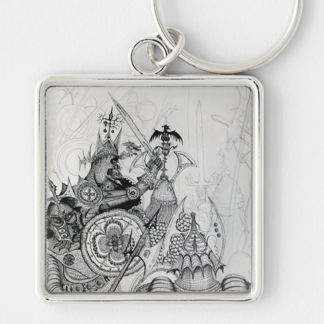Porte-clés GUERRIERS GOTHIQUES, Chevaliers barbares, Imaginai (Devant)