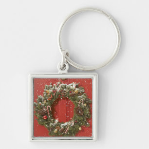 Porte-clés Guirlande de Noël accrochant sur une porte