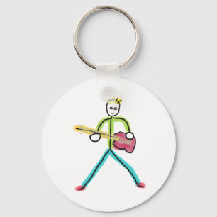 Porte-clés Guitare basse Stickman