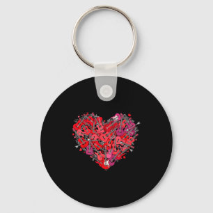 Porte-clés Guitare cœur Amour Saint-Valentin Guitariste Joueu