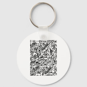 Porte-clés Guitare Lover   Cadeau Motif de guitare