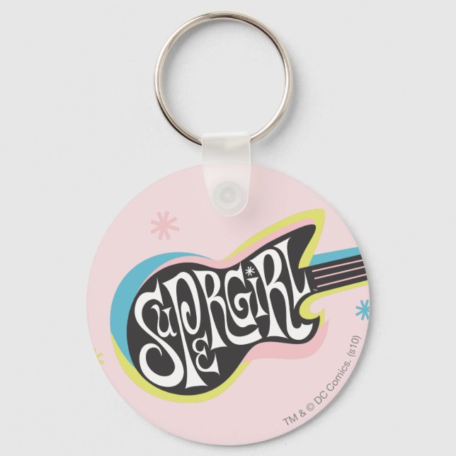 Porte-clés Guitare supergirl (Recto)