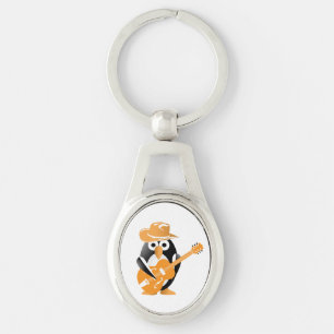Porte-clés Guitariste pingouin