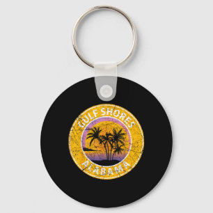Porte-clés Gulf Shores Alabama Al Vintage Rétro Été 80s