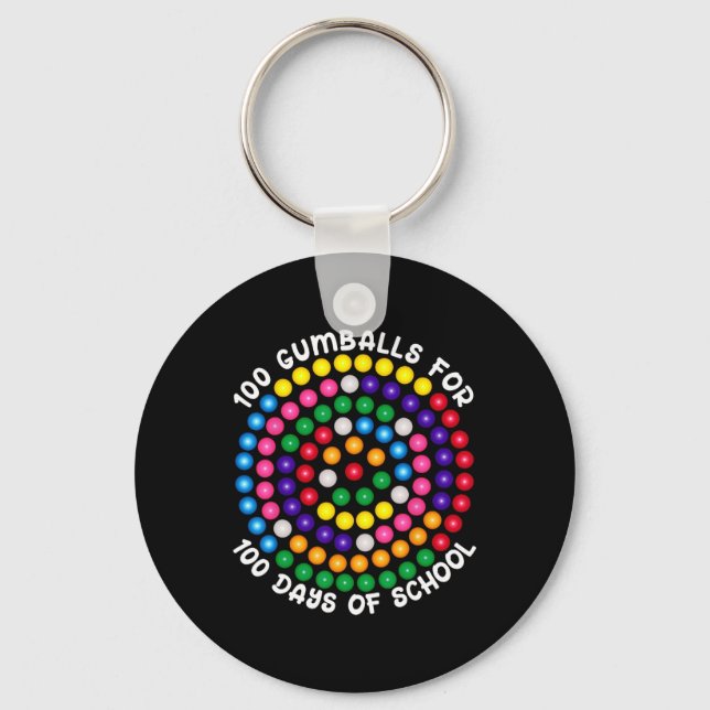 Porte-clés Gumballs Pour 100 Jours D'École (Recto)
