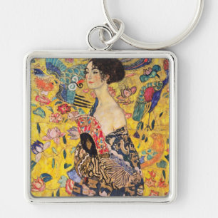 Porte-clés Gustav Klimt - Dame avec ventilateur