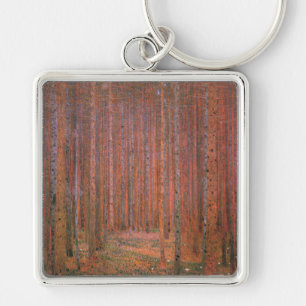 Porte-clés Gustav Klimt Fir Forêt Tannenwald Arbres rouges