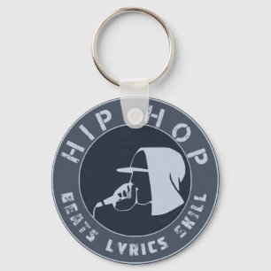 PORTE-CLÉS GUY IN HOODIE RAPPING ON THE MIC