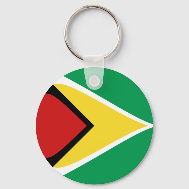 Porte-clés Guyana Fisheye Porte - clé du drapeau (Recto)