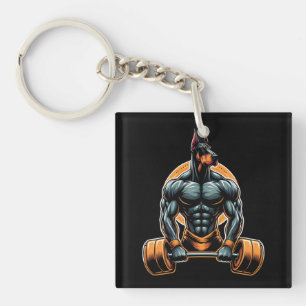 Porte-clés GYM doberman bodybuilder powerlifder chien