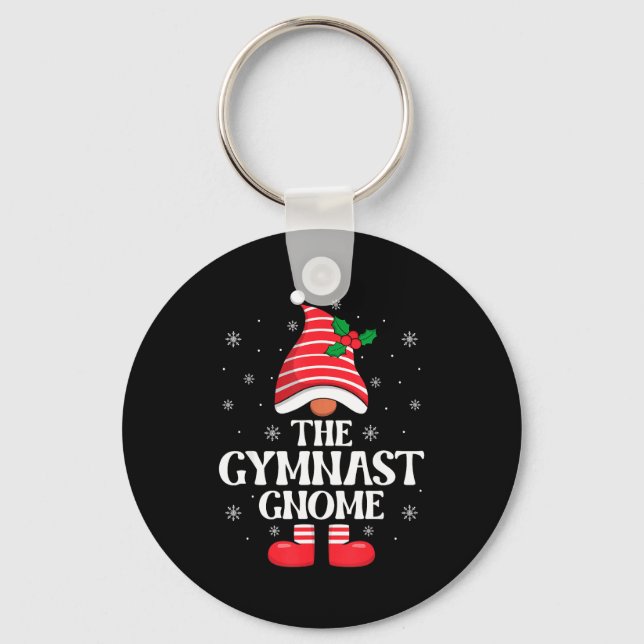 Porte-clés Gymnast Gnome Christmas Family Matching Group Funn (Recto)