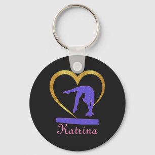 Porte-clés Gymnastique Coeur de l'or Gymnaste