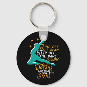Porte-clés Gymnastique inspirationnelle Citation sportive Gym