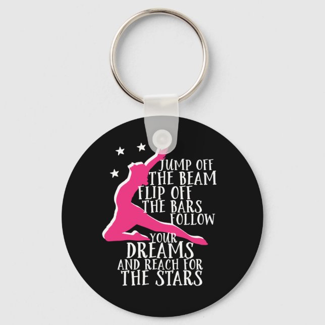 Porte-clés Gymnastique motivationnelle Citation Gymnaste Athl (Recto)