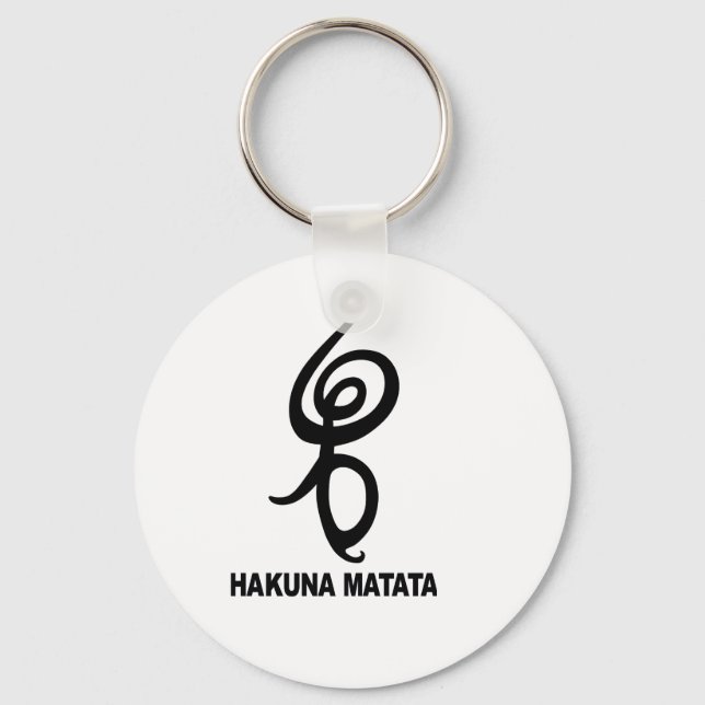 Porte-clés Hakuna Matata - Symbole africain (Recto)