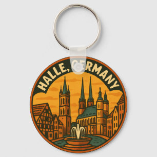 Porte-clés Halle Allemagne Flèches de la ville