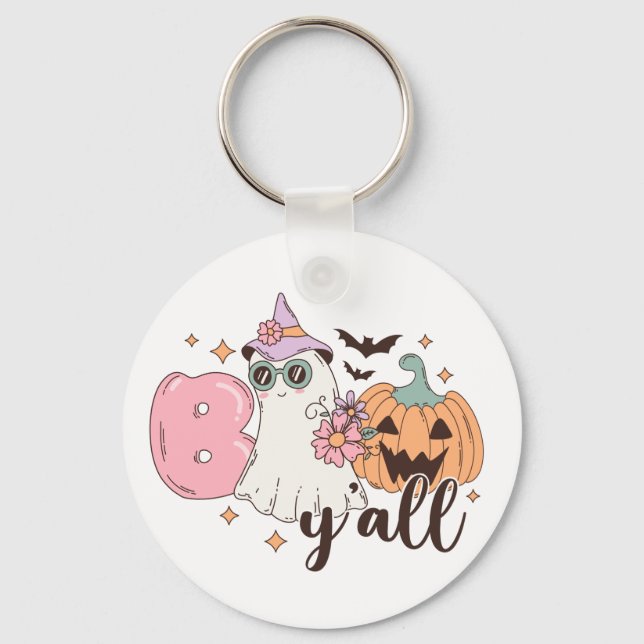 Porte-clés Halloween Boo Y'All (Recto)