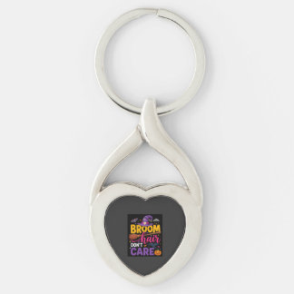 Porte-clés Halloween Broom Hair Don't Care Witch Quote