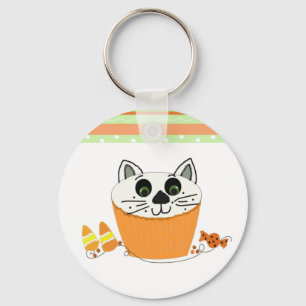 Porte-clés Halloween Cat Cupcake
