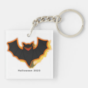 Porte-clés Halloween Chauve-souris effrayante Th