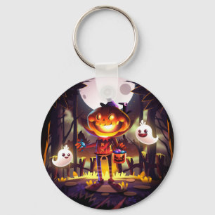Porte-clés Halloween Citrouille mignon Fantômes Moon Effrayan