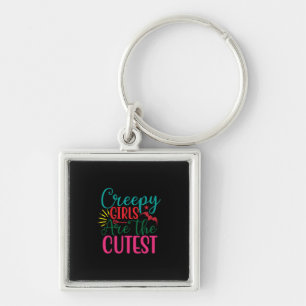 Porte-clés Halloween Creepy Girls Are The Cutest Birthday