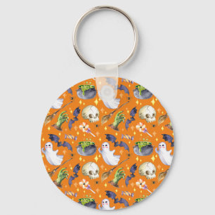 Porte-clés Halloween est une illustration avec Pumkin, ghost 